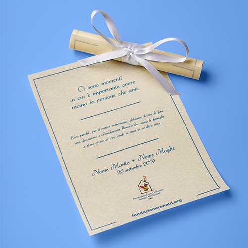 Pergamena 10x11 cm personalizzata - Matrimonio